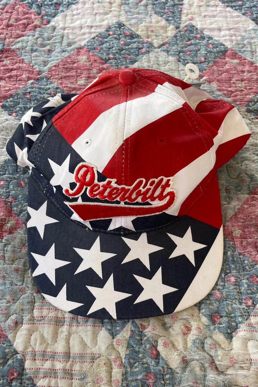 Peterbilt United States Flag Hat 1994 Global Flag Adjustable Snap Back Cap NWT